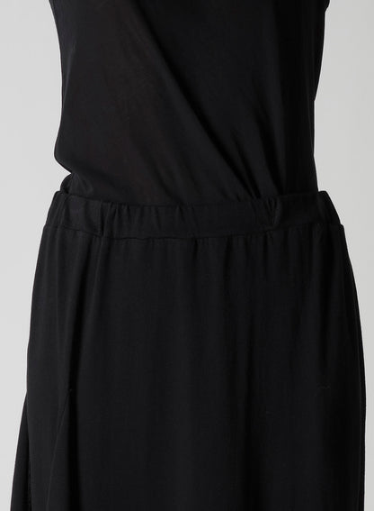 COTTON GAUZE DRAPED SKIRT