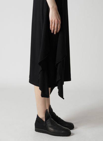 COTTON GAUZE DRAPED SKIRT