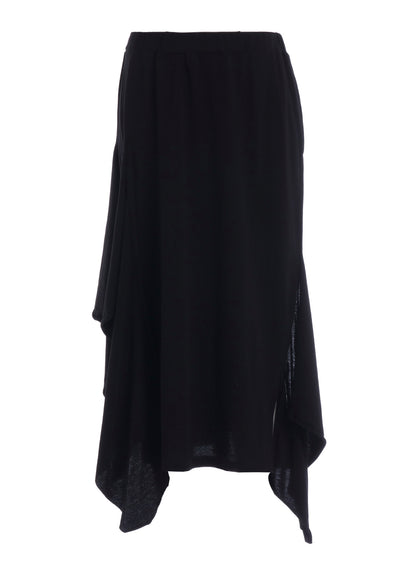 COTTON GAUZE DRAPED SKIRT