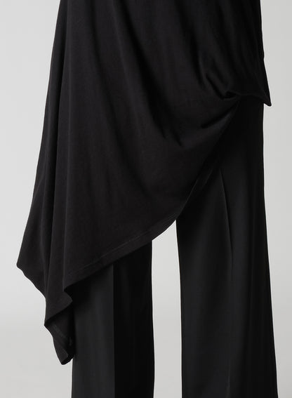 C ANGORA CASHMERE SINGLE JERSEY R DRAPED ROUND NECK PO