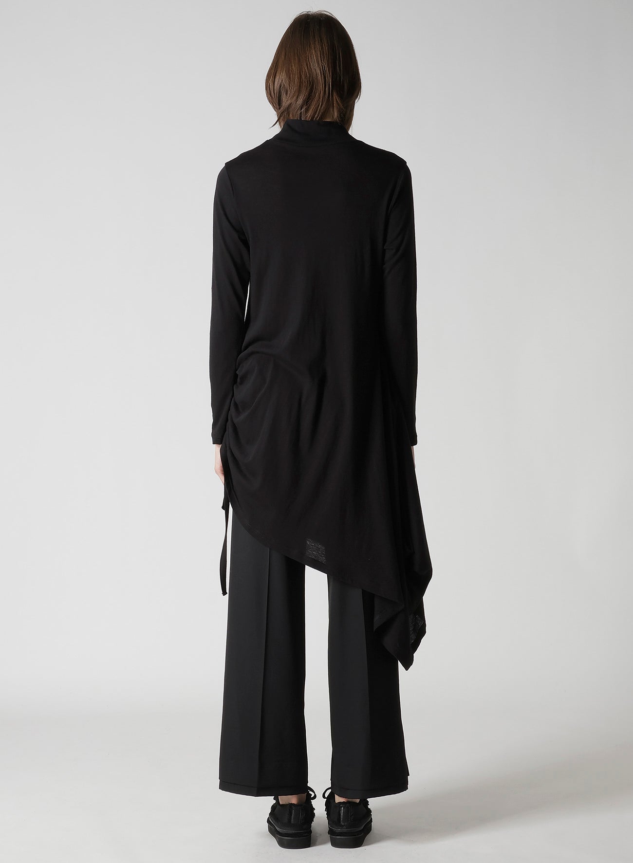 C ANGORA CASHMERE SINGLE JERSEY L GATHERED HIGH NECK PO