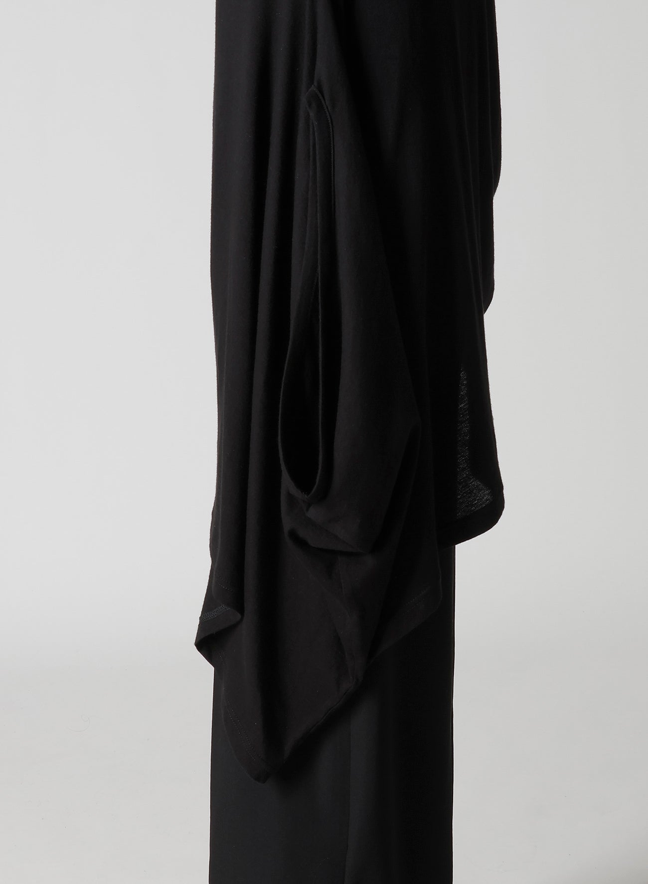 C ANGORA CASHMERE SINGLE JERSEY L GATHERED HIGH NECK PO