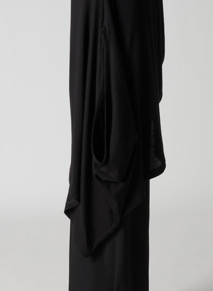 C ANGORA CASHMERE SINGLE JERSEY L GATHERED HIGH NECK PO