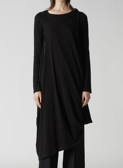 C ANGORA CASHMERE SINGLE JERSEY DRAPED DRESS