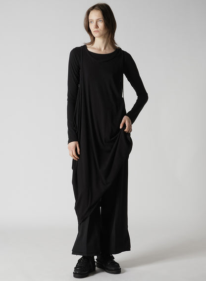 C ANGORA CASHMERE SINGLE JERSEY DRAPED DRESS