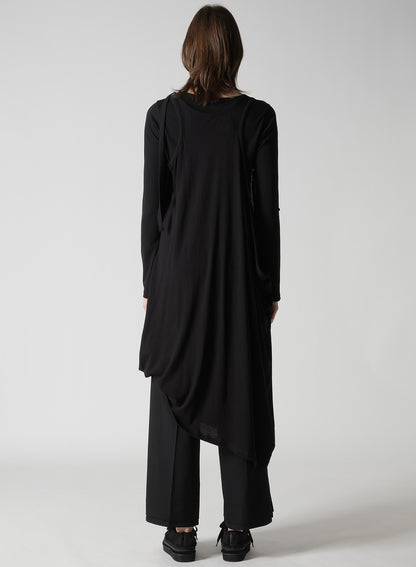 C ANGORA CASHMERE SINGLE JERSEY DRAPED DRESS