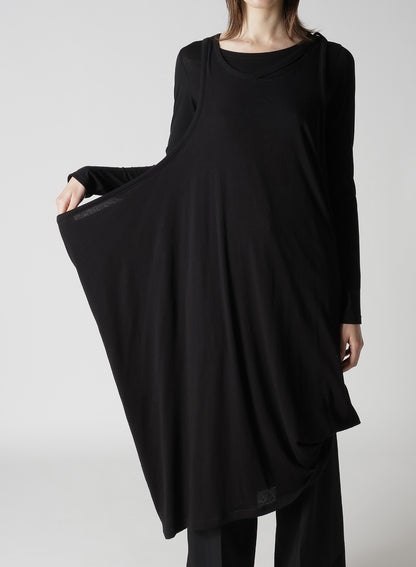 C ANGORA CASHMERE SINGLE JERSEY DRAPED DRESS