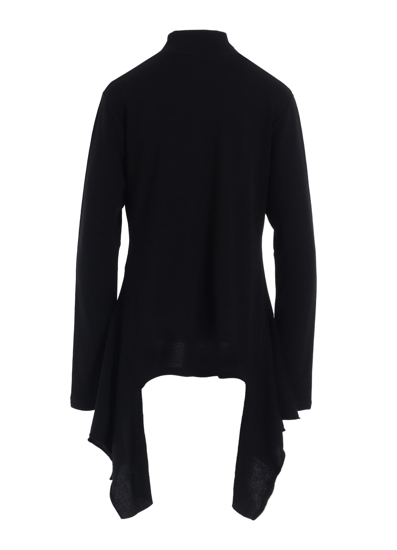 HIGH TWISTED GAUZE TERRY SIDE DRAPED ZIP CARDIGAN