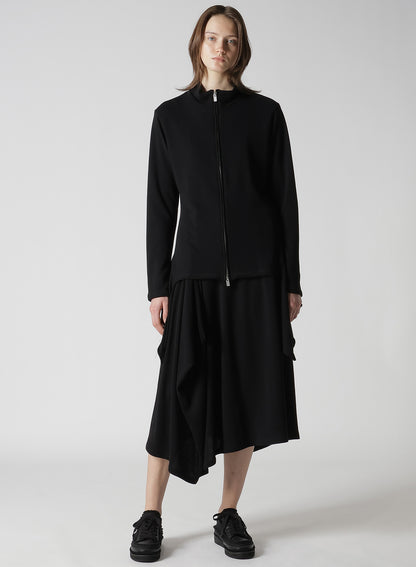 HIGH TWISTED GAUZE TERRY TUCKED SKIRT
