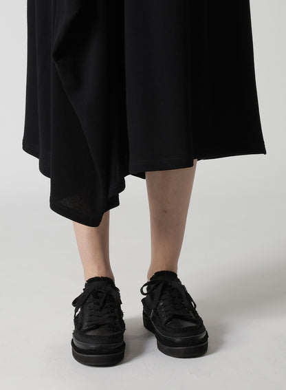 HIGH TWISTED GAUZE TERRY TUCKED SKIRT