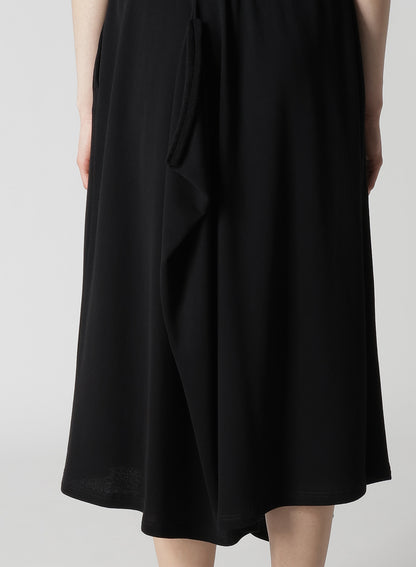 HIGH TWISTED GAUZE TERRY TUCKED SKIRT