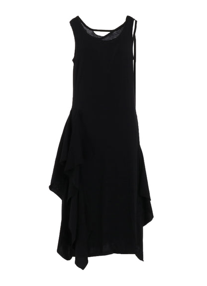 COTTON YAK SINGLE JERSEY SIDE DRAPED STRAP DRESS