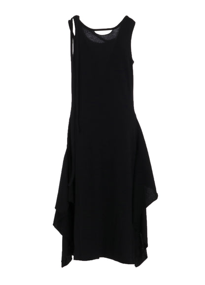 COTTON YAK SINGLE JERSEY SIDE DRAPED STRAP DRESS