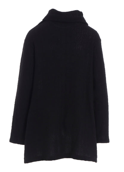 CRUSHED GLEN CHECK HIGH NECK CARDIGAN