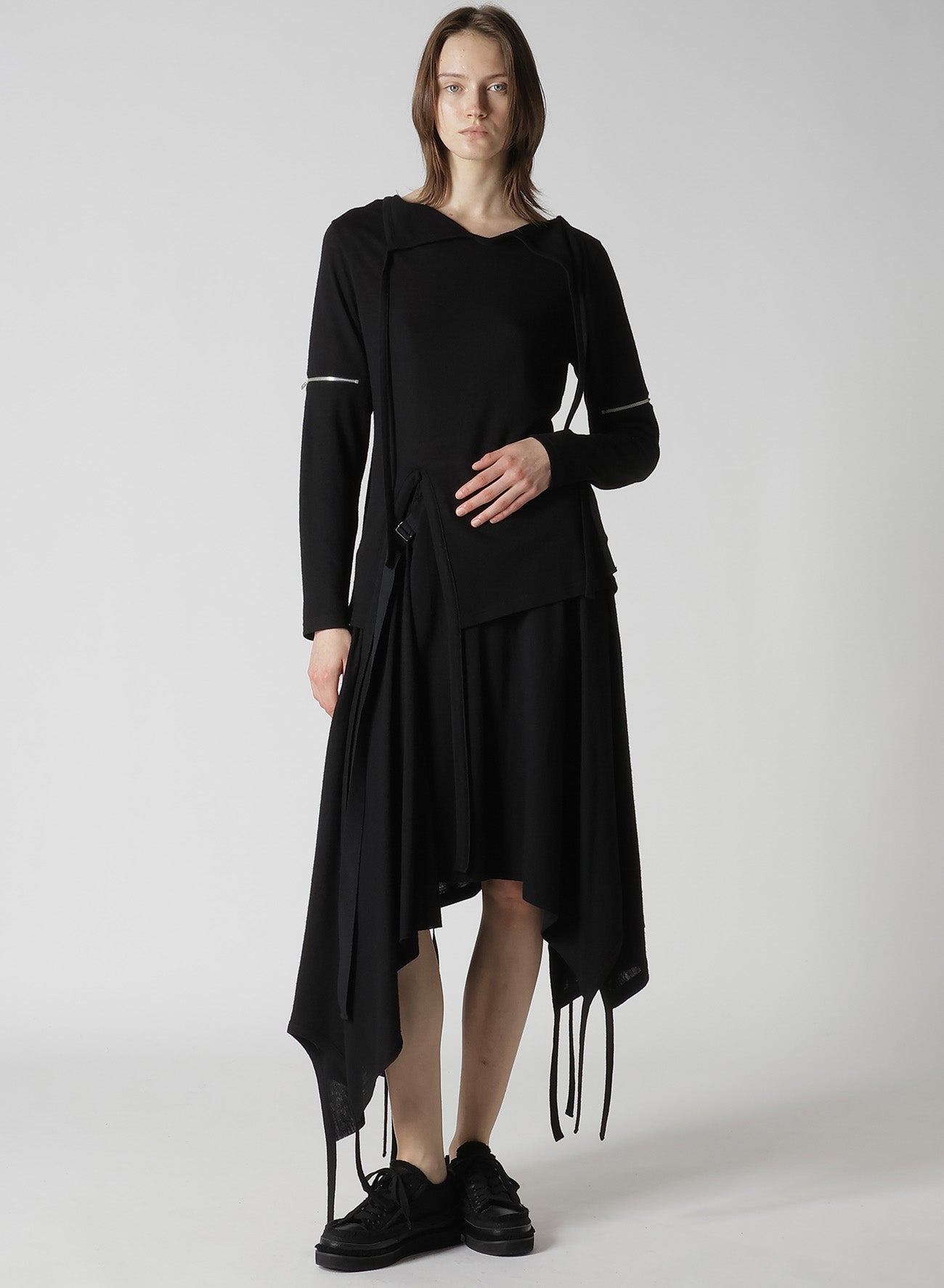 WOOL LIGHT MILLING SINGLE ZIP SLV STRAP PO