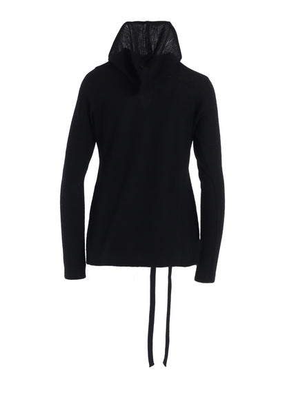 WOOL LIGHT MILLING SINGLE STRAP HOODIE PO