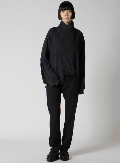 WOOLEN SINGLE JERSEY GATHERED PO A