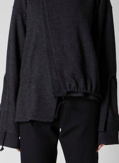 WOOLEN SINGLE JERSEY GATHERED PO A
