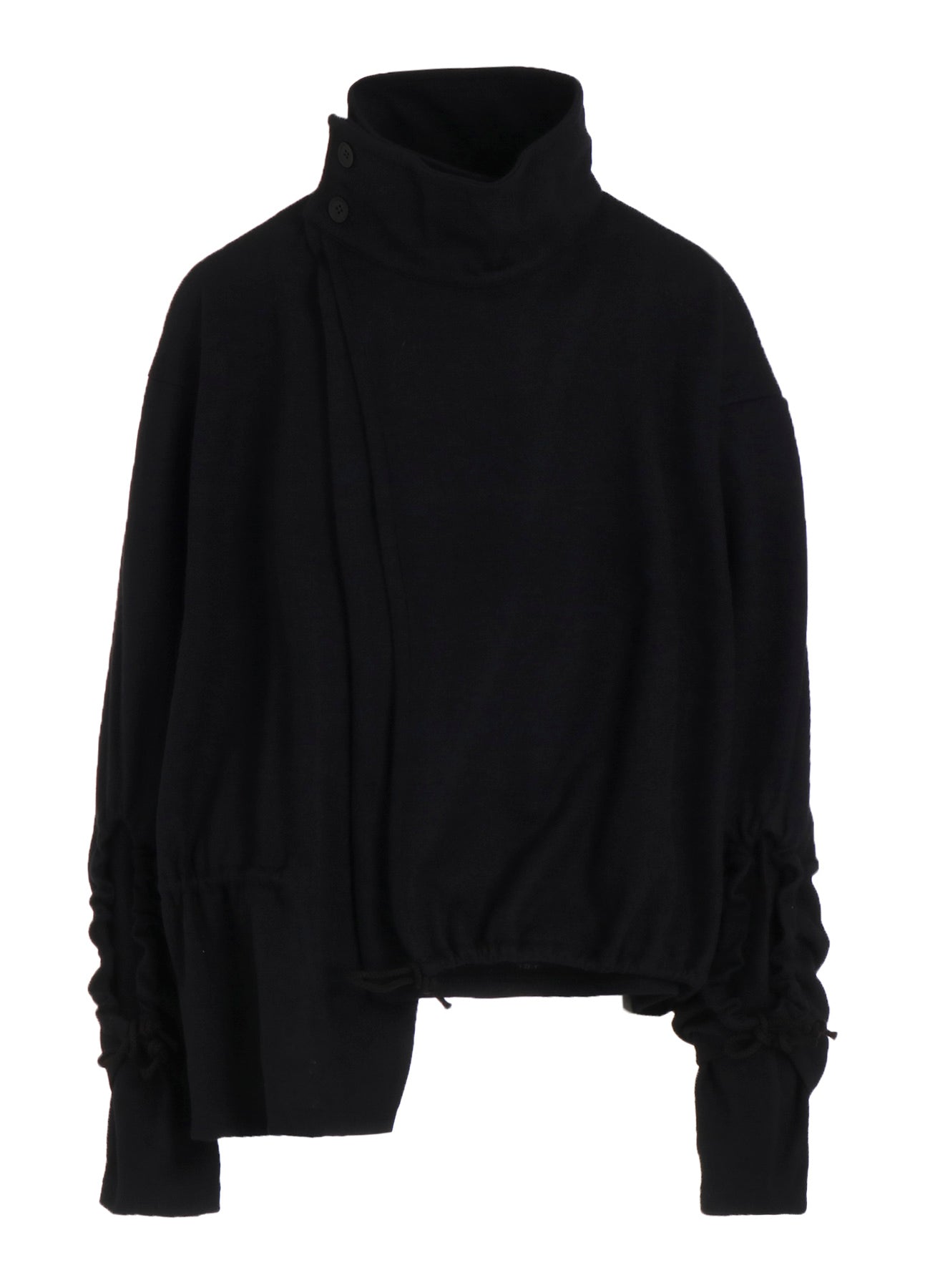 WOOLEN SINGLE JERSEY GATHERED PO A