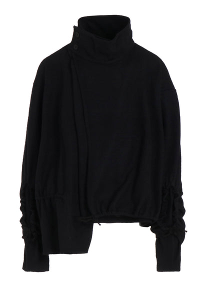 WOOLEN SINGLE JERSEY GATHERED PO A
