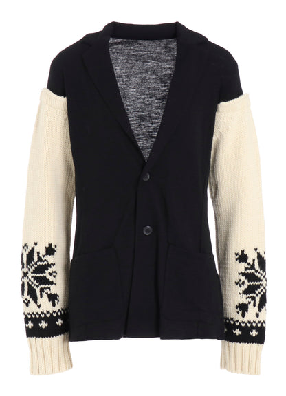 WOOL INTERLOCK SNOW PATTERN JACKET