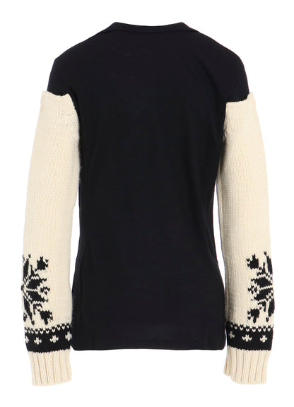 WOOL INTERLOCK SNOW PATTERN JACKET