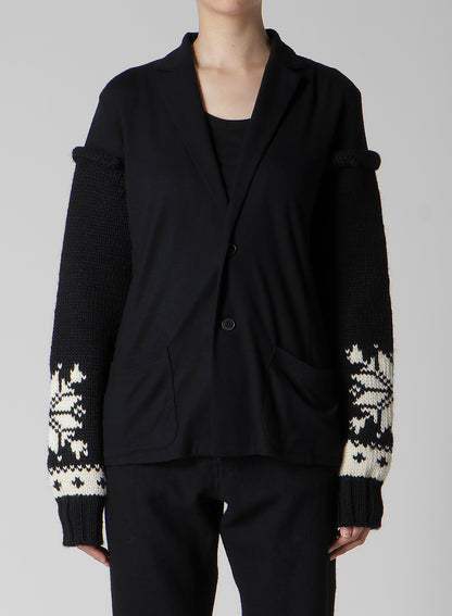 WOOL INTERLOCK SNOW PATTERN JACKET
