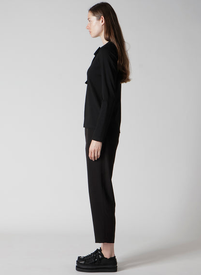 WOOL SINGLE JERSEY HENLEY NECK PO