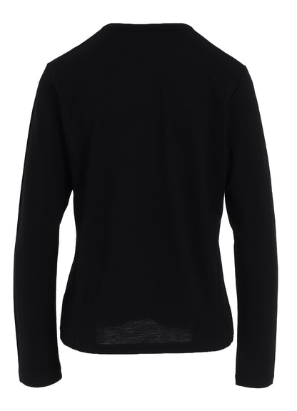WOOL SINGLE JERSEY HENLEY NECK PO