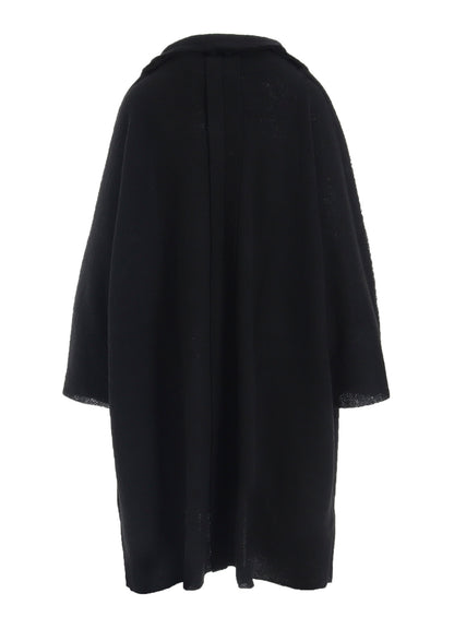 BRUSHED BOUCLE SEAM DETAIL COAT