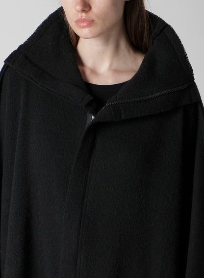 BRUSHED BOUCLE SEAM DETAIL COAT
