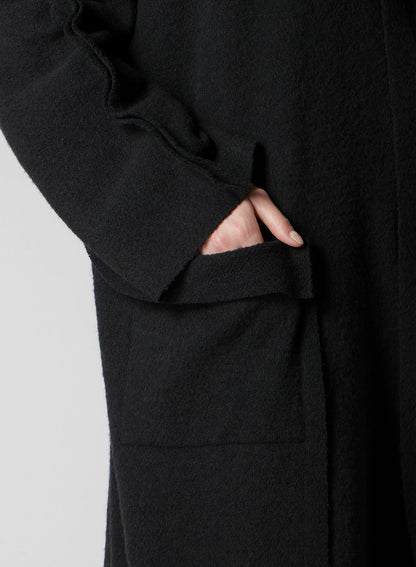 BRUSHED BOUCLE SEAM DETAIL COAT