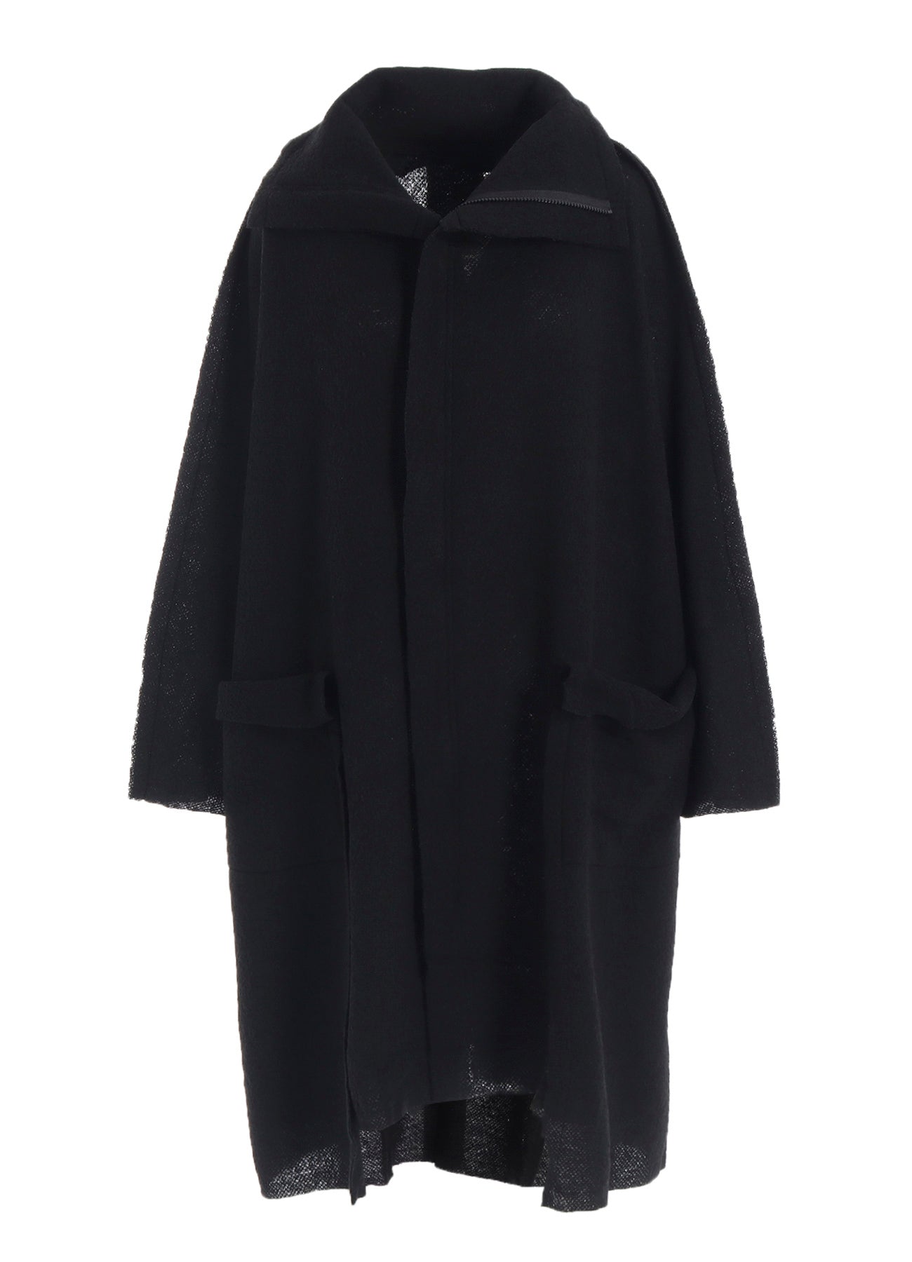 BRUSHED BOUCLE SEAM DETAIL COAT