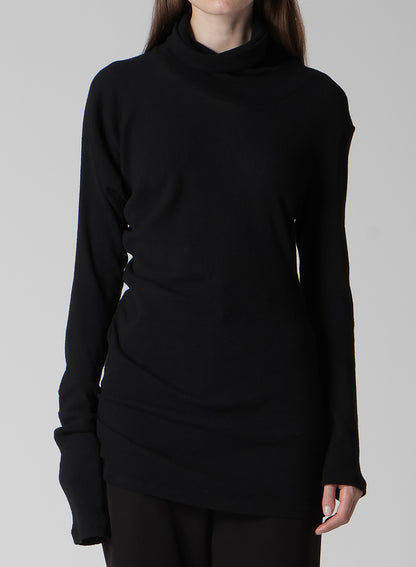 HIGH TWISTED LINKS DRAPED TURTLE NECK PO