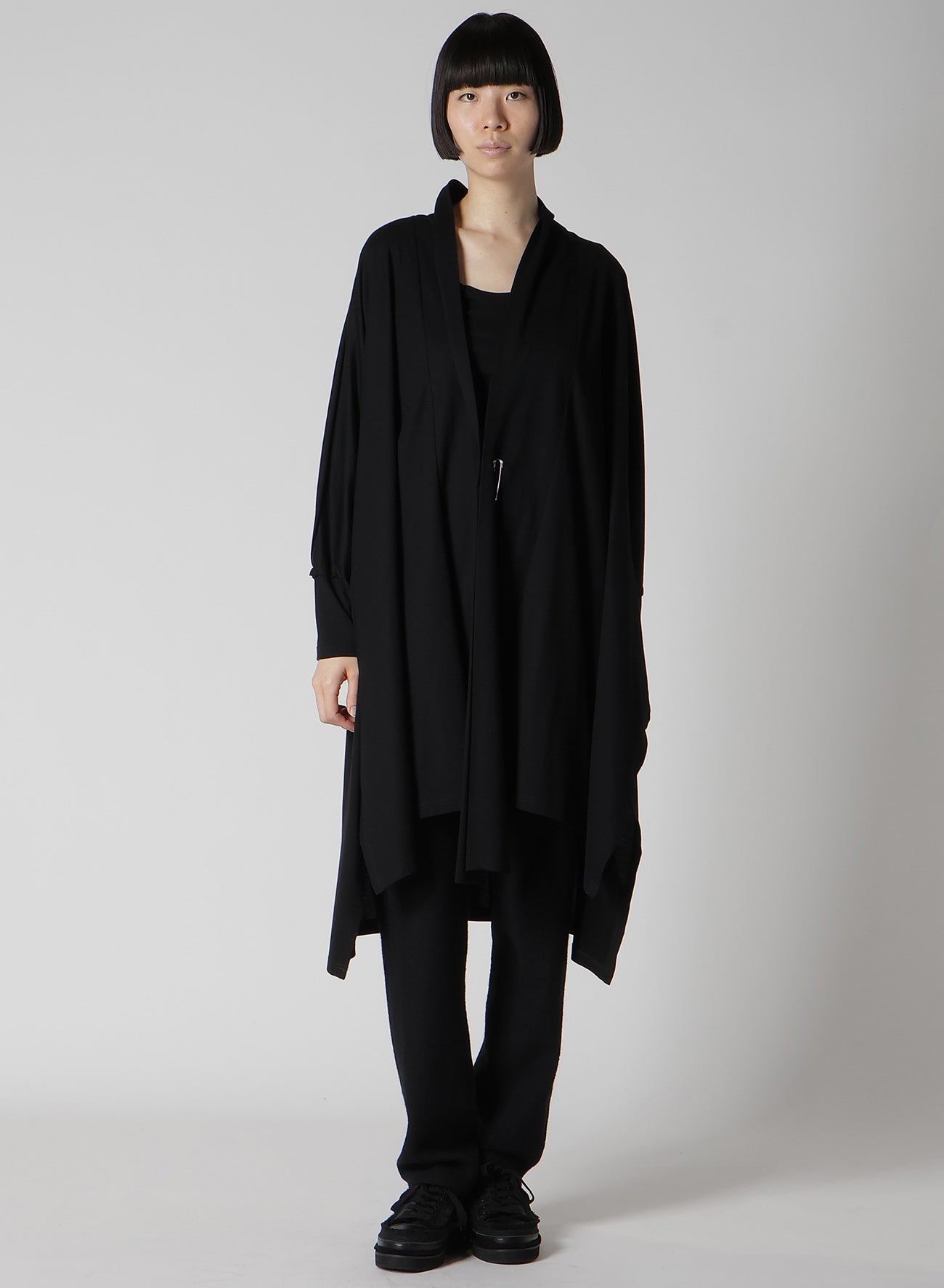 COTTON SINGLE JERSEY LONG CARDIGAN