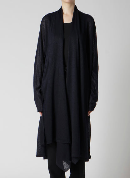 JACQUARD WOOL LACE STOLE CARDIGAN