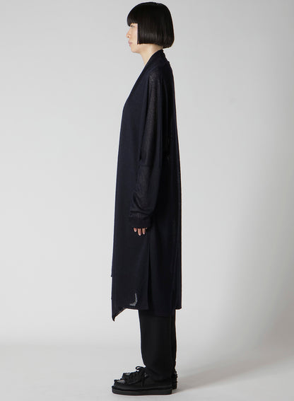 JACQUARD WOOL LACE STOLE CARDIGAN