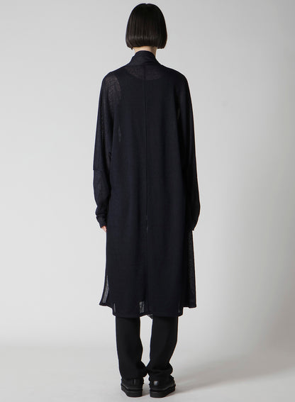 JACQUARD WOOL LACE STOLE CARDIGAN