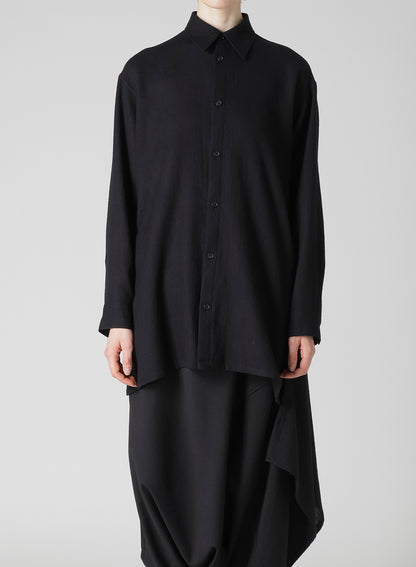 WOOL VIYELLA ADJUSTABLE BLOUSE