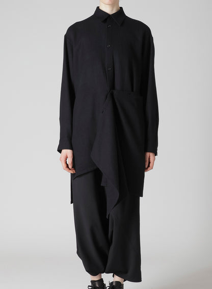 WOOL VIYELLA ADJUSTABLE BLOUSE