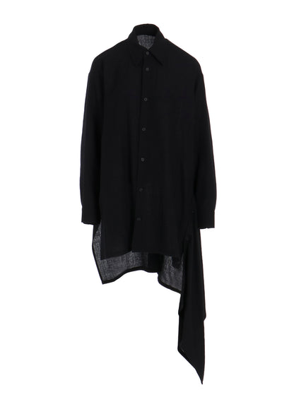 WOOL VIYELLA ADJUSTABLE BLOUSE