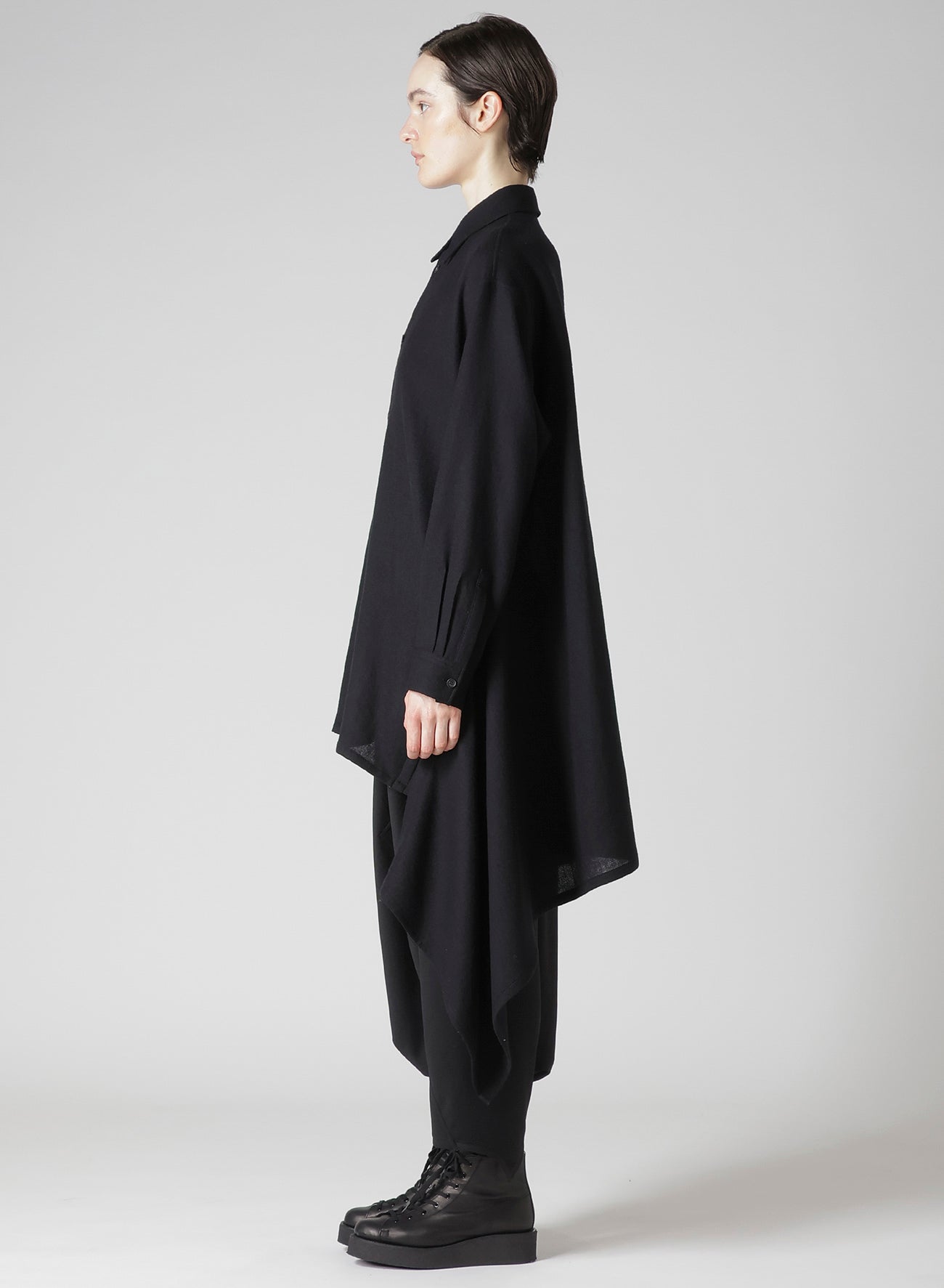 WOOL VIYELLA ADJUSTABLE BLOUSE