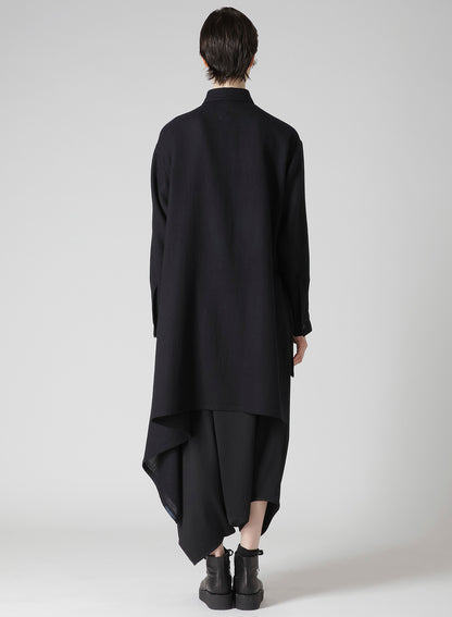 WOOL VIYELLA ADJUSTABLE BLOUSE