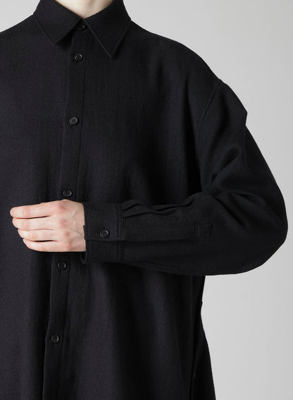 WOOL VIYELLA ADJUSTABLE BLOUSE