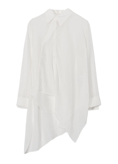 Cu/Mo KERSEY UNBALANCE DRAPED BLOUSE
