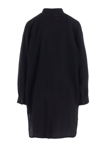 WOOL VIYELLA DOUBLE PLACKET BLOUSE