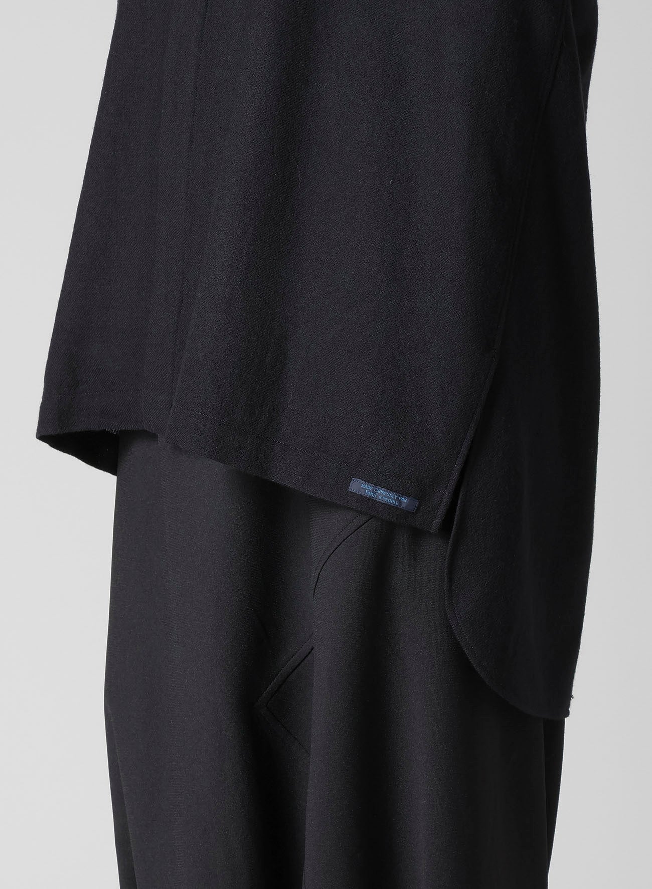WOOL VIYELLA DOUBLE PLACKET BLOUSE