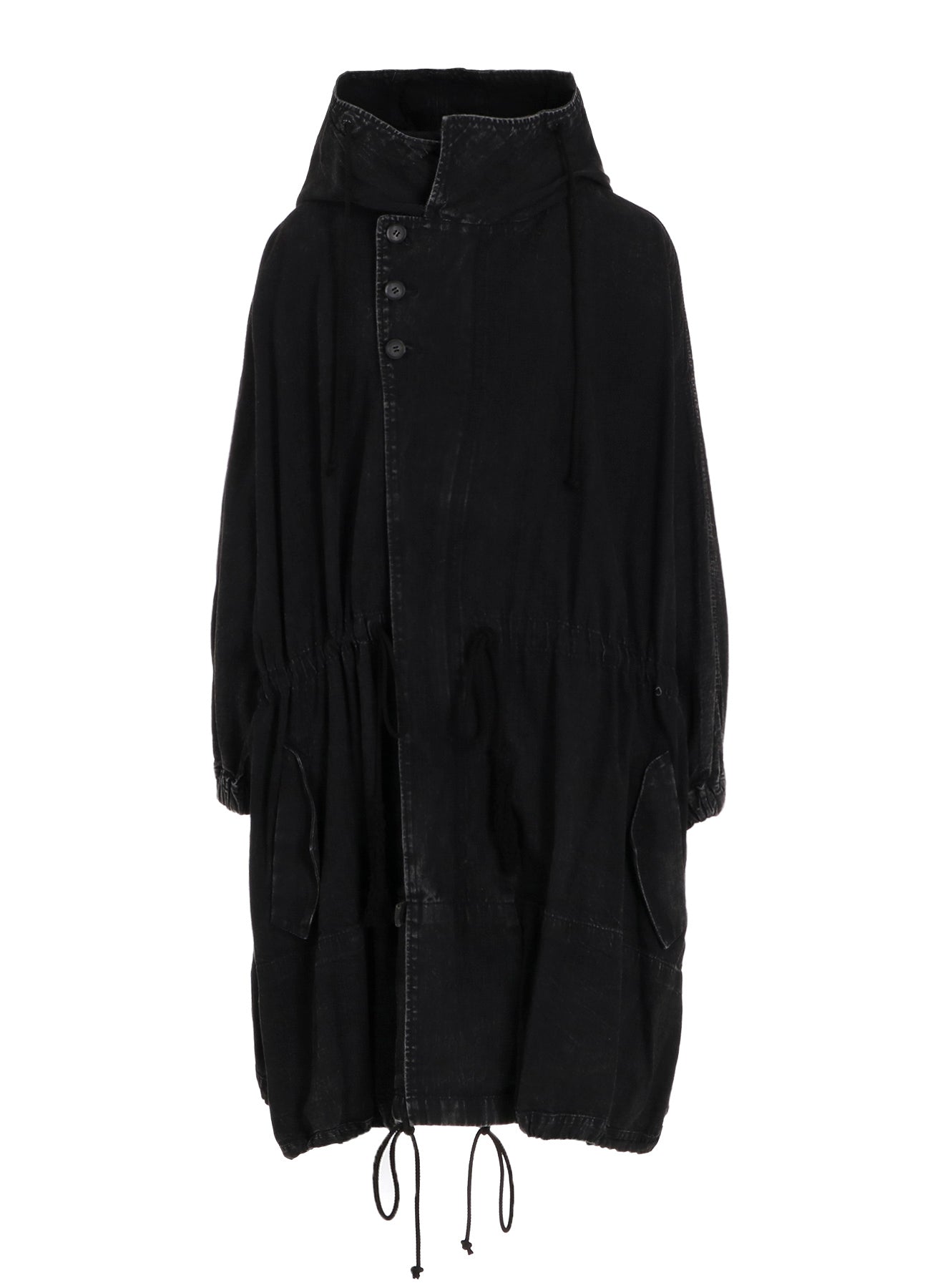 PERMANGANATE BLEACHED DENIM DOLMAN SLV COAT
