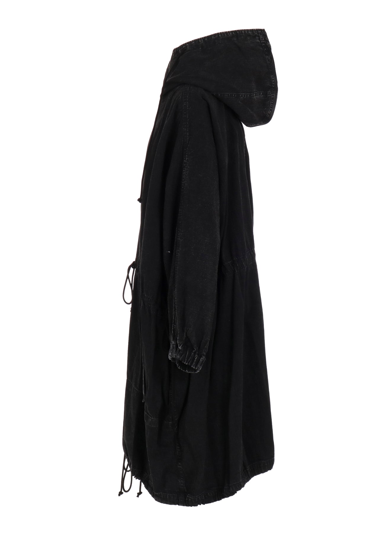PERMANGANATE BLEACHED DENIM DOLMAN SLV COAT