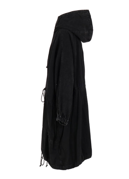 PERMANGANATE BLEACHED DENIM DOLMAN SLV COAT